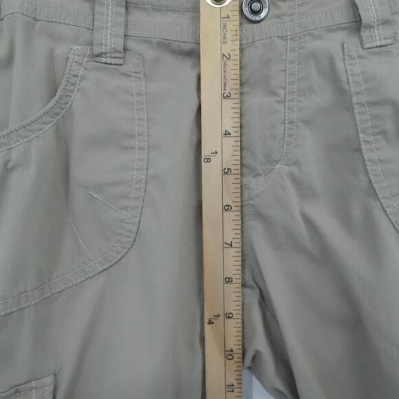 Kuhl Pants Womens 6 Khaki Tan Cargo Capri Outdoor Hiking Utility Roll Leg Pocket - Picture 5 of 16